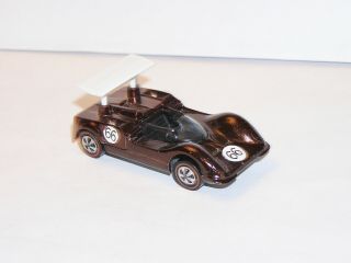 1969 Hot Wheels Redline Grand Prix Chaparral 2G PRETTY BROWN REAL WING KEEPER SC 2