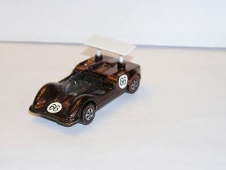 1969 Hot Wheels Redline Grand Prix Chaparral 2G PRETTY BROWN REAL WING KEEPER SC 4