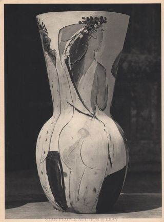 Pablo Picasso - Woman Ceramic Vase Very Rare Heliogravure Verve 1951
