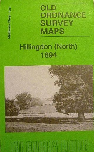 Old Ordnance Survey Maps Hillingdon North Middlesex 1894 Godfrey Edition