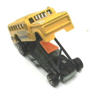 Vintage 1973 Mattel Hot Wheels Redline S ' Cool Bus Yellow Funny Car Hong Kong 2