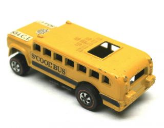 Vintage 1973 Mattel Hot Wheels Redline S ' Cool Bus Yellow Funny Car Hong Kong 3