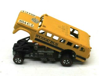 Vintage 1973 Mattel Hot Wheels Redline S ' Cool Bus Yellow Funny Car Hong Kong 4