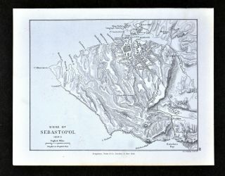 Weller Map Siege Of Sebastopol Crimean War Battle Sevastopol Russia Ukraine 1854