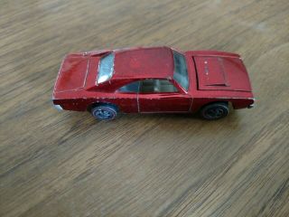 1968 HOT WHEELS REDLINES CUSTOM DODGE CHARGER - MAGENTA - MADE IN THE USA 6