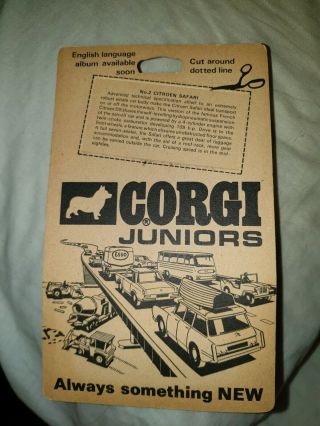 Vintage Corgi Juniors No 2 Citroen Safari In Blue Version 3