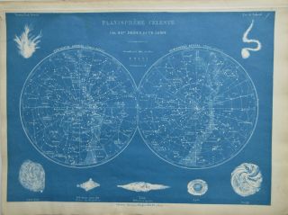 Planisphere Celeste Plan Of The Stars By C.  J.  Drioux & C Leroy C1883