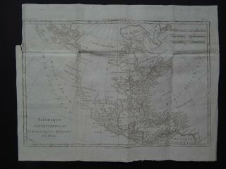 1810 Atlas Bonne Map Amerique Septentrionale - North America - Canada - Mexico