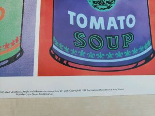 ANDY WARHOL CAMPBELL ' S SOUP CANS 1989 LITHOGRAPH COLOR PRINT 3