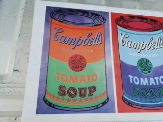 ANDY WARHOL CAMPBELL ' S SOUP CANS 1989 LITHOGRAPH COLOR PRINT 4