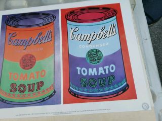 ANDY WARHOL CAMPBELL ' S SOUP CANS 1989 LITHOGRAPH COLOR PRINT 5