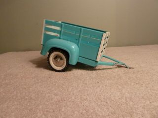 Tonka Lite Blue And White Pressed Steel Stake Trailer 1960 