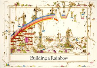1970s Retro Building A Rainbow Poster Print 36x24