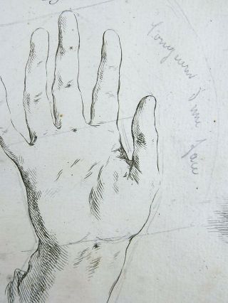 Charles - Nicolas Cochin (1715 - 1790) - Human Art Study - Copper Engraving - 1755