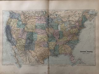 1894 United States Map From Stanford’s London Atlas Of Universal Geography
