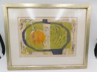 R.  Chodorkoff " Eye Of The Hurricane " Signed Framed Matted Print 1/12 1960