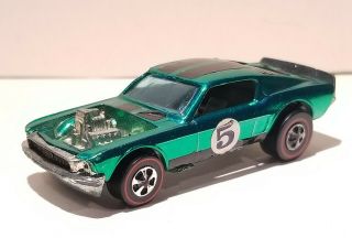 Mattel Hot Wheels Redline Green Mustang Boss Hoss (bad Roof) Read