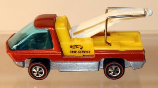 Dte 1970 Hot Wheels Redline 6450 Metallic Orange Tow Truck W/brown Interior