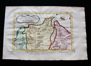1747 Bellin & Schley - Rare Map South America,  Colombia,  Cartagena,  Venezuela