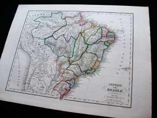 1860 CIVELLI - folio map,  SOUTH AMERICA,  BRAZIL,  RIO DE JANEIRO,  BOLIVIA 3