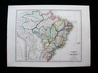 1860 CIVELLI - folio map,  SOUTH AMERICA,  BRAZIL,  RIO DE JANEIRO,  BOLIVIA 4