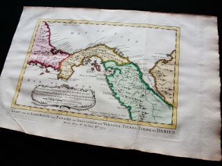 1747 BELLIN & SCHLEY - rare map CENTRAL AMERICA,  MEXICO,  PANUCO RIVER,  MOCTEZUMA 3