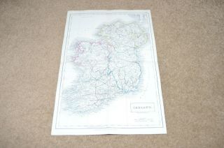 Ireland C1855 Vintage Old County Map Ideal For Framing