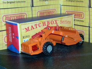 Matchbox Lesney King Allis - Chalmers Earth Scraper K - 6 - A1 Bpt Mw Nm & Crafted Box