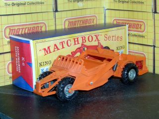 Matchbox Lesney King Allis - Chalmers Earth Scraper K - 6 - A1 BPT MW NM & crafted box 2