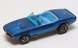 D25 Mattel Hot Wheels Redline 1968 Blue Custom Firebird Blue Interior