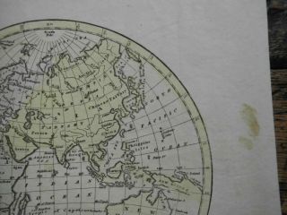 Map of the World C.  Brightly & J.  Kinnersley 1807 handcoloured 4