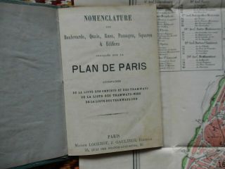 Antique map of Paris France 1894 with index de Le ' tranger 5