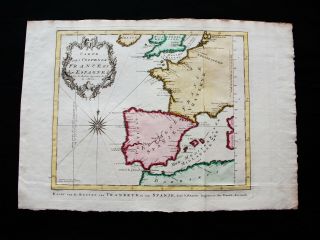 1747 BELLIN & SCHLEY - ATLANTIC OCEAN,  BISCAY,  ENGLISH CHANNEL,  SPAIN,  FRANCE. 4