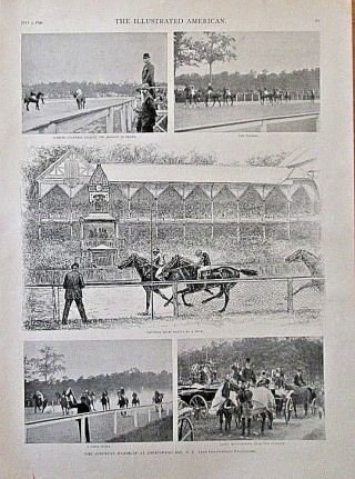 Ny Horse Racing,  Suburban Handicap,  Sheepshead Bay,  2pgs 1890 Antique Print
