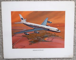 Douglas - Dc - 8 Fan Jet Litho Art Print 16 " X20 "