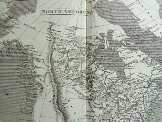Rare Map Of North America 1809 In Vg
