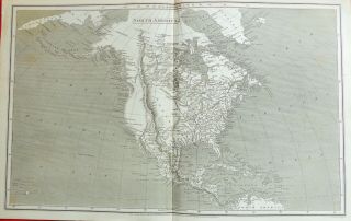 RARE MAP OF NORTH AMERICA 1809 IN VG 3