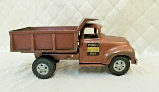 Tonka Hydraulic Dump Truck Pressed Steel Copper Bronze Toys 1950s