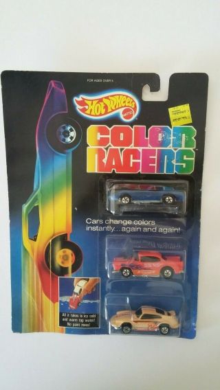 Hot Wheels 1987 Color Racers 3 Pack W/corvette Stingray,  