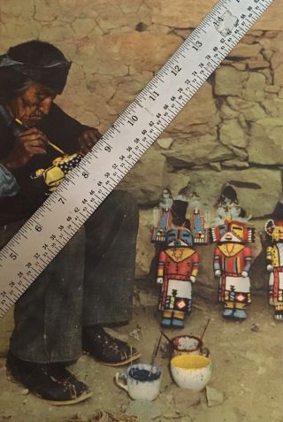 Vintage Hopi Tawaquoptewa Print Photo Oraibi Hopi Kachina Dolls Mcgibbeny