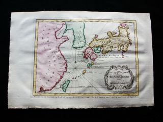 1747 Bellin & Schley - Rare Map Asia,  Korea,  Seul,  Japan,  Tokyo,  China,  Hong Kong