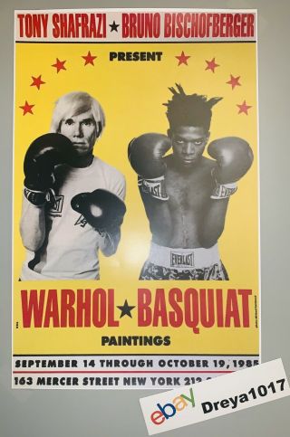 Andy Warhol Jean - Michel Basquiat 1985 Boxing Poster Print 11x17