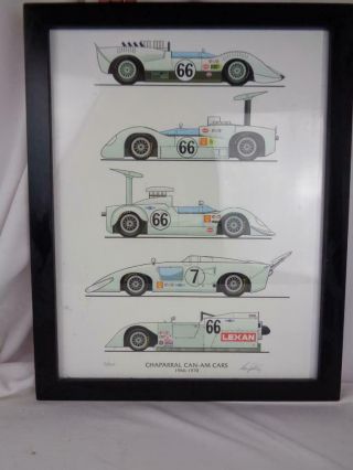 Chaparral Can - Am Cars 1966 - 1970 Art Print - Limited Edition - Signed - Framed