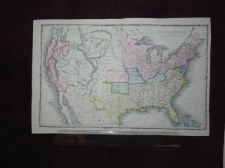 Map Of The United States Of America Colour With Indian Territory