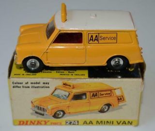 Dinky Toys - Austin Mini Van - Aa Road Service - Late Style Signs 274