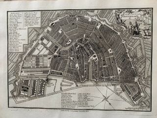 1800 Amsterdam Holland City Plan Antique Map By John Stockdale 219 Years Old
