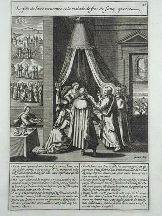 1593 Natal Master Engraving - Raising Of Jairus 