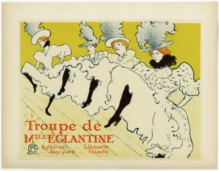 1951 Henri De Toulouse - Lautrec Fine Art Print Mademoiselle Eglantine 