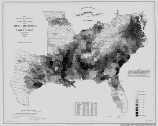 Southern States Slave Map 1861 Hancock Hardy Harrison Jackson County Wv History