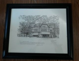 Geneva South Mariemont Inn Cincinnati Limited Edition Pencil Signed Framed/print